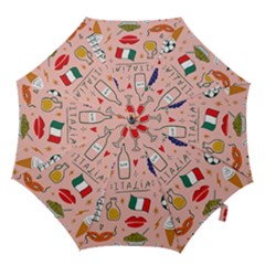Food Pattern Italia Hook Handle Umbrellas (medium) by Sarkoni