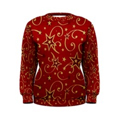 Christmas Texture Pattern Red Craciun Women s Sweatshirt by Sarkoni