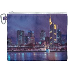 Frankfurt City Skyline Skyscraper Canvas Cosmetic Bag (xxxl) by Sarkoni