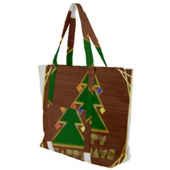 Art Deco Holiday Card Zip Up Canvas Bag by Amaryn4rt