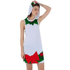 Holiday Wreath Racer Back Hoodie Dress by Amaryn4rt