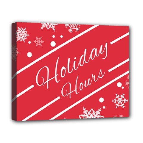 Winter Holiday Hours Deluxe Canvas 20  X 16  (stretched) by Amaryn4rt