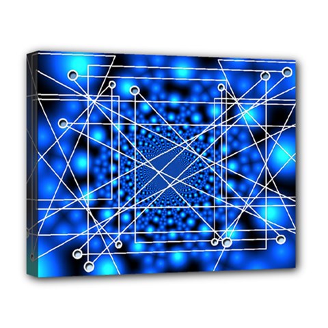 Network Connection Structure Knot Deluxe Canvas 20  X 16  (stretched) by Amaryn4rt