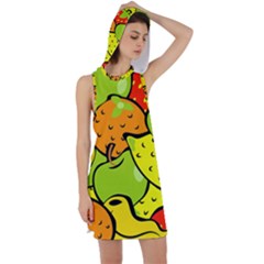 Fruit Food Wallpaper Racer Back Hoodie Dress by Dutashop