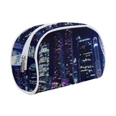 Black Building Lighted Under Clear Sky Make Up Case (small) by Modalart