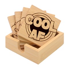 Cool Af Cool As Super Bamboo Coaster Set by Ndabl3x