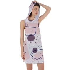 Sky Clouds Stars Starry Cloudy Racer Back Hoodie Dress by Grandong