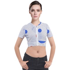 Computer Network Technology Digital Short Sleeve Cropped Jacket by Grandong