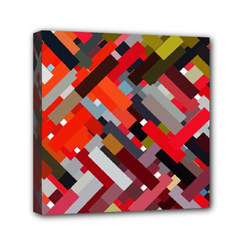Maze Mazes Fabric Fabrics Color Mini Canvas 6  X 6  (stretched) by Sarkoni