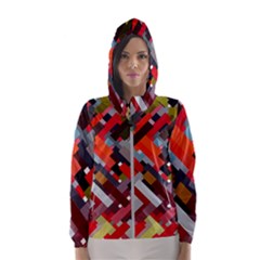 Maze Mazes Fabric Fabrics Color Women s Hooded Windbreaker by Sarkoni