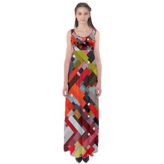 Maze Mazes Fabric Fabrics Color Empire Waist Maxi Dress by Sarkoni