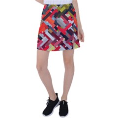 Maze Mazes Fabric Fabrics Color Tennis Skirt by Sarkoni