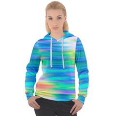 Wave Rainbow Bright Texture Women s Overhead Hoodie by Sarkoni