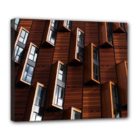Abstract Architecture Building Business Deluxe Canvas 24  X 20  (stretched) by Amaryn4rt