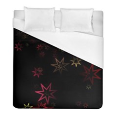 Christmas Background Motif Star Duvet Cover (full/ Double Size) by Amaryn4rt