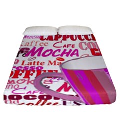 Coffee Cup Lettering Coffee Cup Fitted Sheet (california King Size) by Amaryn4rt