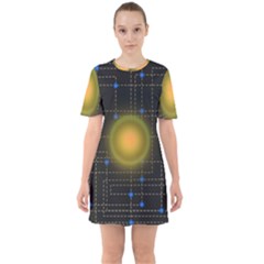 Technology System Sixties Short Sleeve Mini Dress by Modalart