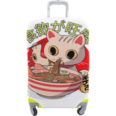 Ramen Cat Noodles Cute Japanes Luggage Cover (large) by Modalart