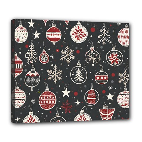 Christmas Decoration Winter Xmas Deluxe Canvas 24  X 20  (stretched) by Ravend