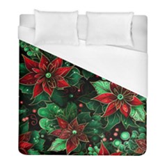 Flower Floral Pattern Christmas Duvet Cover (full/ Double Size) by Ravend