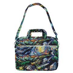 The Great Wall Nature Painting Starry Night Van Gogh Macbook Pro 13  Shoulder Laptop Bag  by Modalart