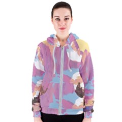 Pink Mountains Grand Canyon Psychedelic Mountain Women s Zipper Hoodie by Modalart