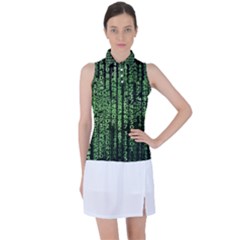 Matrix Technology Tech Data Digital Network Women s Sleeveless Polo T-shirt by Pakjumat