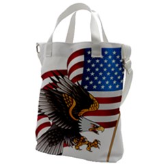 American Eagle Clip Art Canvas Messenger Bag by Maspions