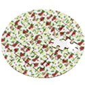 Warm Christmas  Wooden Puzzle Round View2