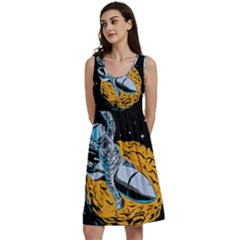 Astronaut Planet Space Science Classic Skater Dress by Sarkoni