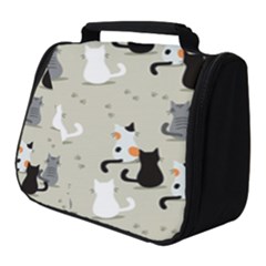 Cute Cat Seamless Pattern Full Print Travel Pouch (small) by Apen