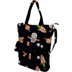 Astronaut Space Rockets Spaceman Shoulder Tote Bag by Ravend