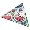 Fruits Sweet Pattern Wooden Puzzle Triangle View2
