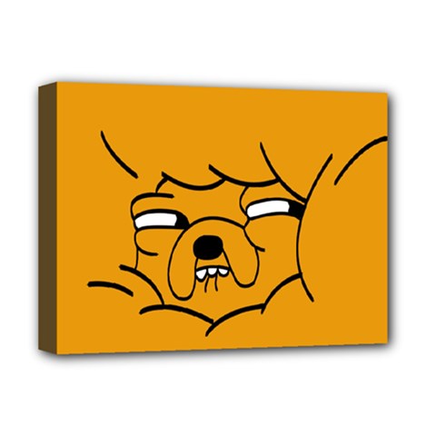 Adventure Time Jake The Dog Deluxe Canvas 16  X 12  (stretched)  by Sarkoni