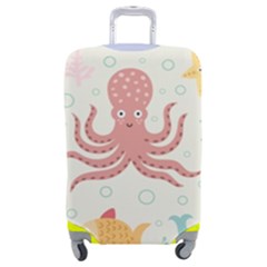 Underwater Seamless Pattern Light Background Funny Luggage Cover (medium) by Bedest