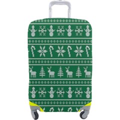 Wallpaper Ugly Sweater Backgrounds Christmas Luggage Cover (large) by artworkshop