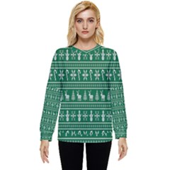 Wallpaper Ugly Sweater Backgrounds Christmas Hidden Pocket Sweatshirt by artworkshop