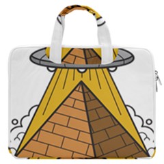 Unidentified Flying Object Ufo Under The Pyramid Macbook Pro 13  Double Pocket Laptop Bag by Sarkoni