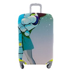 Astronaut Cat Retro Cute Alien Luggage Cover (small) by Bedest