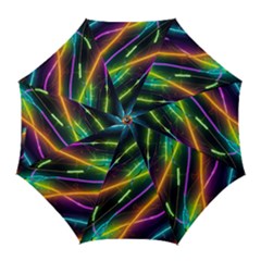 Vibrant Neon Dreams Golf Umbrellas by essentialimage