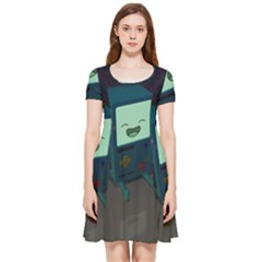 Bmo In Space  Adventure Time Beemo Cute Gameboy Inside Out Cap Sleeve Dress by Bedest