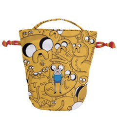 Adventure Time Finn Jake Cartoon Drawstring Bucket Bag by Bedest