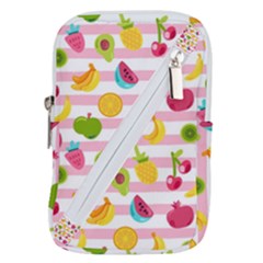 Tropical Fruits Berries Seamless Pattern Belt Pouch Bag (small) by Ravend