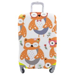 Cute Colorful Owl Cartoon Seamless Pattern Luggage Cover (medium) by Apen