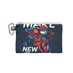Make Devil Discovery  Canvas Cosmetic Bag (small) by Saikumar