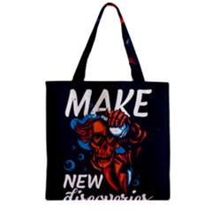 Dont Fear Zipper Grocery Tote Bag by Saikumar