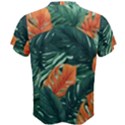 Green Tropical Leaves Men s Cotton T-Shirt View2