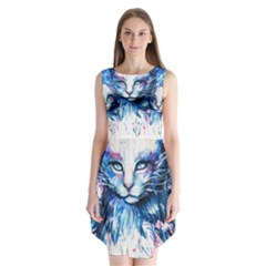 Cat Sleeveless Chiffon Dress   by saad11