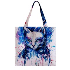 Cat Zipper Grocery Tote Bag by saad11