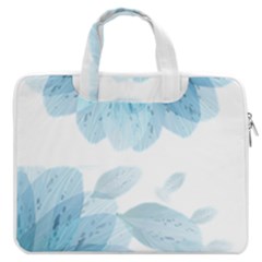 Blue-flower Macbook Pro 16  Double Pocket Laptop Bag  by saad11